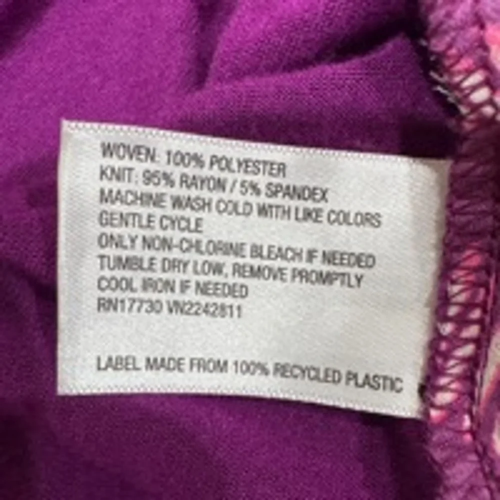 Women's a.n.d. Tank Top, Medium, Purple asymmetrical ruffle detail knit back GUC - Picture 5 of 7